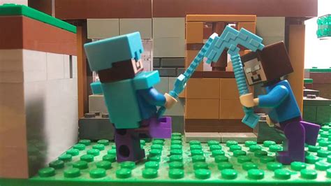 Lego Minecraft Steve vs Herobrine - YouTube