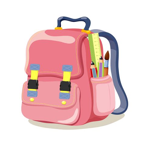 Colored School bag vector 04 free download