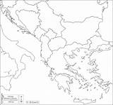 Blank Balkans Map sketch template