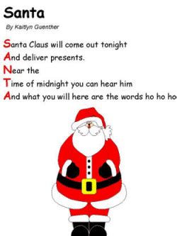 SANTA poem