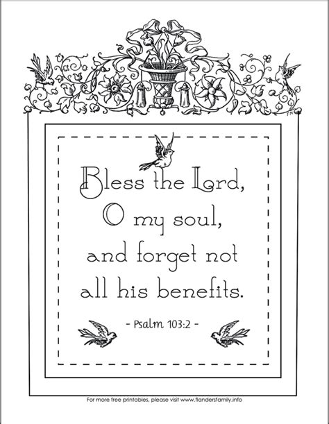 Bless the Lord Coloring Page - Flanders Family Homelife