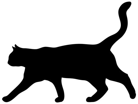 Download #0000FF Elegant Cat Vector Silhouette SVG | FreePNGImg