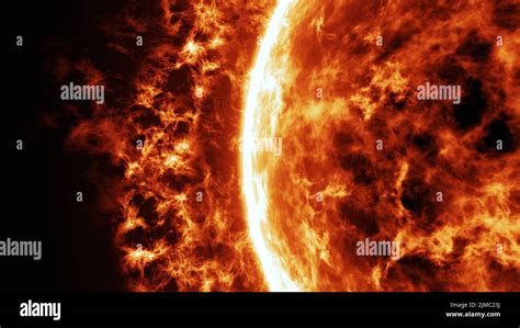 Sun surface with solar flares Stock Photo - Alamy