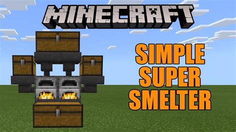 Minecraft: Simple Super Smelter tutorial - YouTube