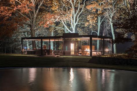 Philip Johnson Glass House Photographed by Lane Coder in Autumn Photos ...