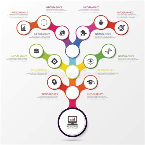 Abstract Tree. Infographic Design Template. Colorful Concept with Icons ...