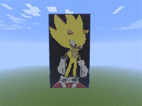 Super Sonic pixel art! Minecraft Map