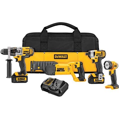 DEWALT 20-Volt Max Lithium-Ion Cordless Combo Kit (4-Tool)-DCK492L2 ...