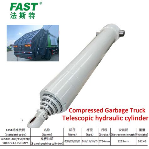 Compressed Garbage Truck Telescopic Hydraulic Cylinder - Truck and Compressed