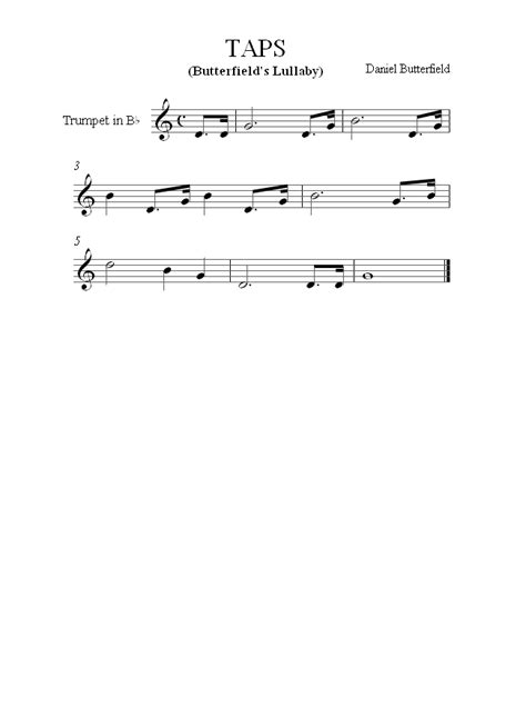 trumpet taps sheet music - 8notes.com