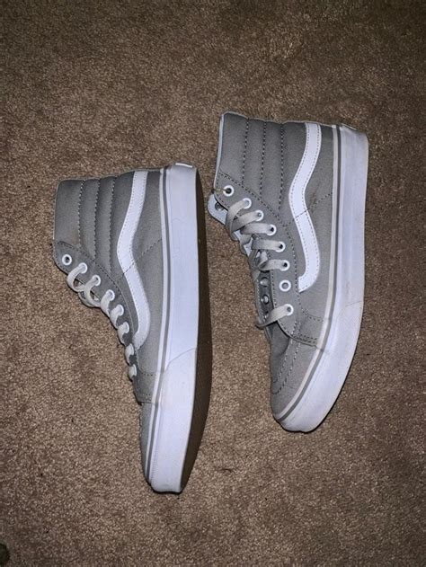 Grey High top Vans on Mercari | Gray high top vans, High top vans, Vans ...