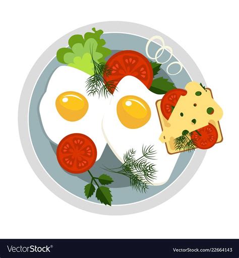 Healthy breakfast Royalty Free Vector Image - VectorStock | Vector free ...