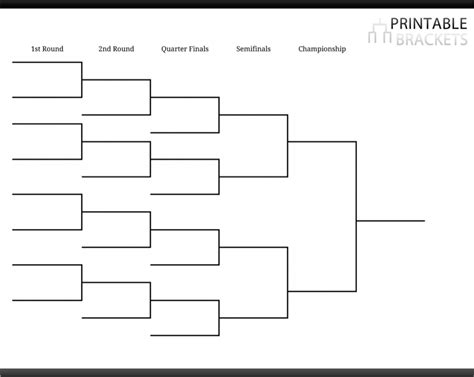 Pool Tournament Brackets | Printable Pool Tournament Brackets