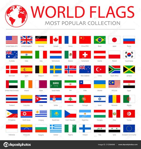 World flags vector graphics Stock Vector by ©Fourleaflovers 312584948