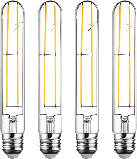 T10 Tubular Bulbs LED Bulb E26 Base Soft White 2700K, 7.3 Inch Long ...