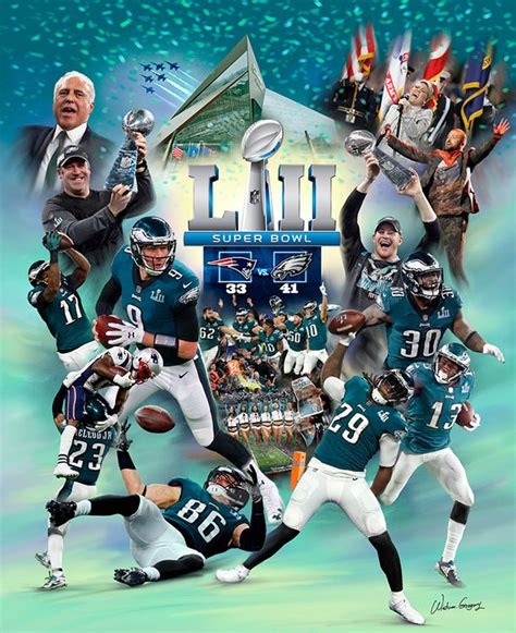 Philadelphia Eagles Super Bowl LII (2018) "The Eagle Moment" Premium ...