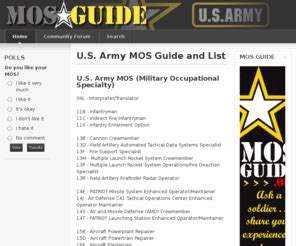 Mosguide.org: U.S. Army MOS Guide and List