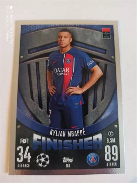 TOPPS MATCH ATTAX 23/24 Kylian Mbappe Finisher Paris SG Champions League #188 EUR 1,00 - PicClick DE