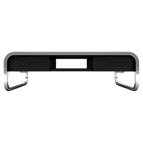 Midnight Coffee Table - Modern Black Lacquered Table with Stainless ...