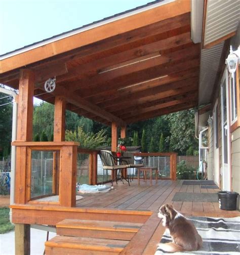 Partial cover for existing deck | Patio deck designs, Covered deck designs, Deck pictures