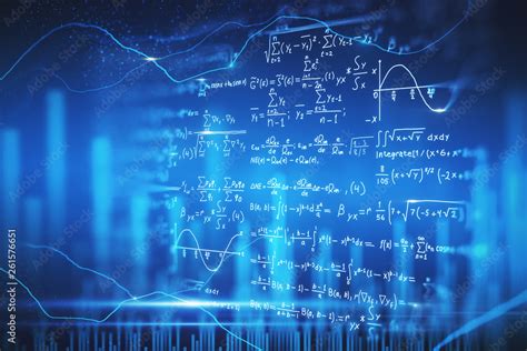 Digital mathematical formulas wallpaper Stock Illustration | Adobe Stock