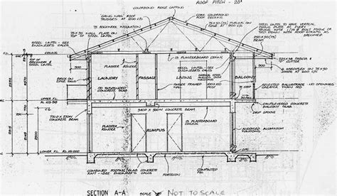 1-Architectural cross-section of the two-storey house used for the... | Download Scientific Diagram