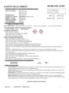 SAFETY DATA SHEET MURIATIC ACID - KS Chems / safety-data-sheet-muriatic-acid-ks-chems.pdf / PDF4PRO