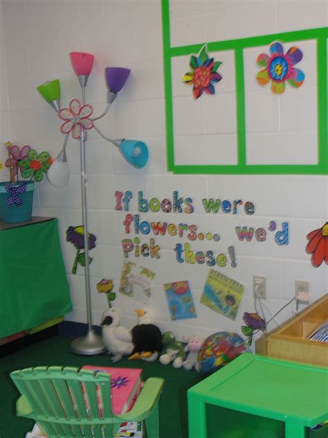 Garden Theme Classroom www.mrsstolpmansclass.blogspot.com Reading Garden Classroom, Forest ...