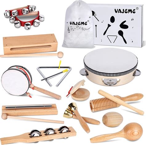 Amazon.com: WisaKey Kids Musical Instruments Set, Wooden Music ...