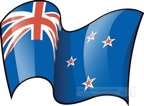 World Flags Clipart-new zealand wavy country flag clipart