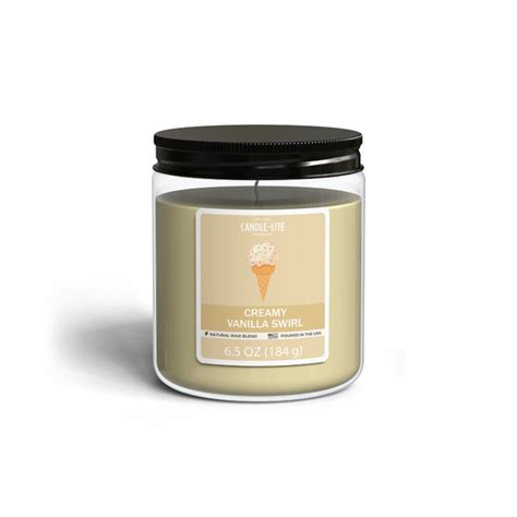 Creamy Vanilla Swirl 6.5oz Jar Candle | Candle-lite Company