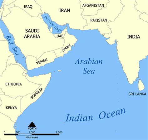 Arabian Sea World Map