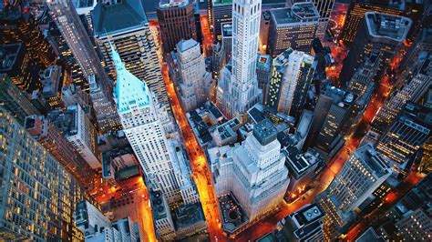 Aerial View Of High Rising Buildings Of New York City 4K HD New York ...