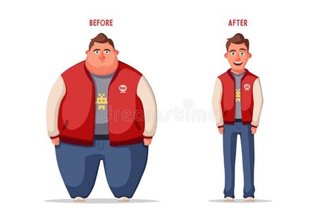 Sad Fat Man. Obese Character. Fatboy. Cartoon Vector Illustration ...