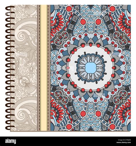 design of spiral ornamental notebook cover Stock Photo - Alamy