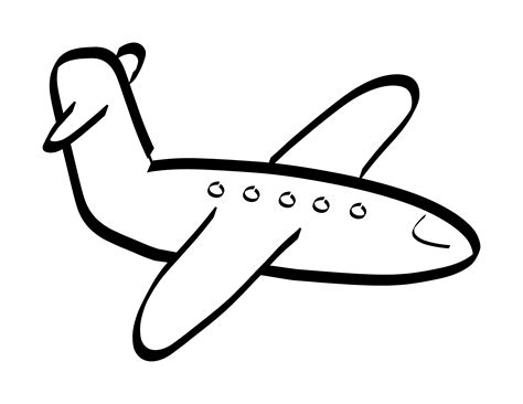 Airplane Outline Cartoon - ClipArt Best