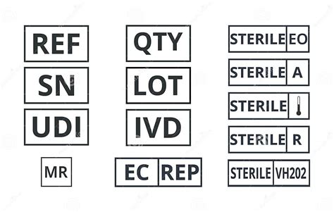 Set of Medical Symbols. Graphical Symbols for Medical Devices Stock ...