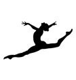 Leaping ballet dancer silhouette Royalty Free Vector Image