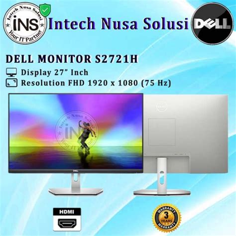 Promo Monitor Dell 27 inch Monitor S2721H 3 Year Diskon 23% di Seller ...