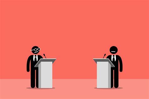 Politicians debating on the stage. 363621 Vector Art at Vecteezy
