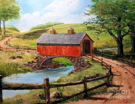 OLD COUNTRY FARM HOUSES ON COUNTRY ROAD DRAWINGS | Farm scene painting ...