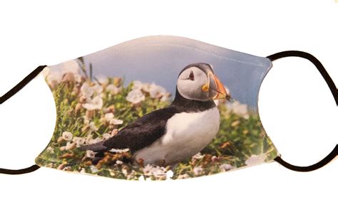 Skomer Island Puffin Face mask £7 Optional Skomer Island text (no extra charge just message me ...