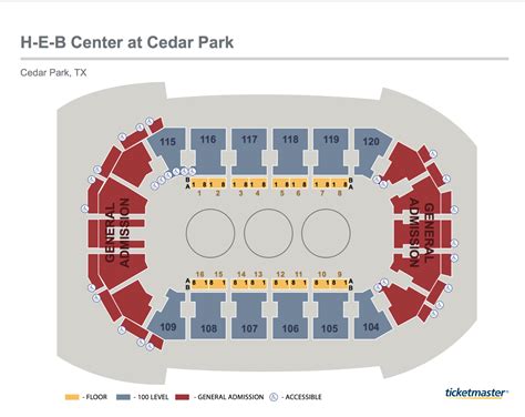 Seating Maps | H-E-B Center