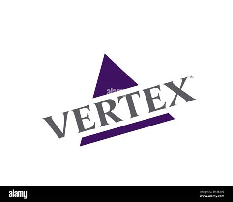 Vertex Pharmaceuticals, rotated logo, white background Stock Photo - Alamy