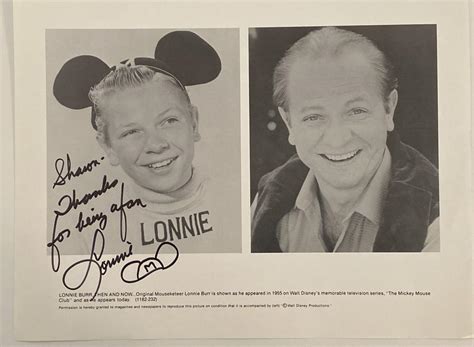 Mouseketeer Lonnie Burr signed photo | EstateSales.org