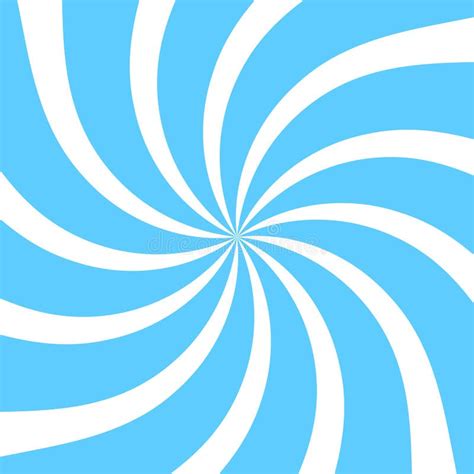 Abstract Blue Spiral Swirl Radial Optical Illusion Pattern. Hypnotic Striped Background. Vector ...