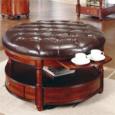 Unique and Creative! Tufted Leather Ottoman Coffee Table | HomesFeed