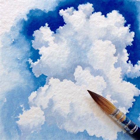 #watercolour #cloud | Роспись облаков, Красочное искусство, Техники ...