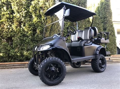 Black Lifted EZGO RXV 2+2 Golf Cart - Big Thunder Golf Carts