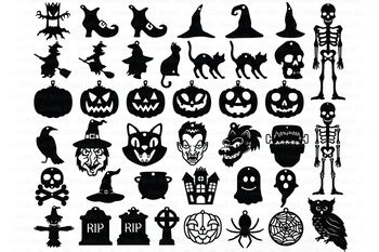 Halloween Earrings SVG, Halloween Earrings Template Bundle SVG Cut ...